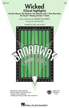 Wicked Choral Highlights by Schwartz Stephen - Brymer Mark - for SAB