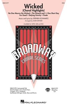 Wicked Choral Highlights by Schwartz Stephen - Brymer Mark - for SSA