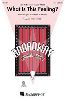 What Is This Feeling Fr Wicked by Schwartz Stephen - Emerson Roger - for Accompaniment CD