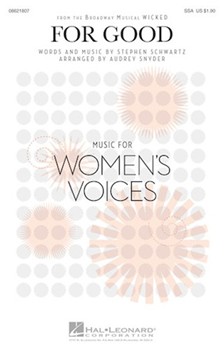 For Good by Schwartz Stephen - Snyder Audrey - for SSAA