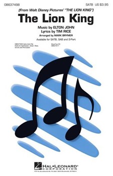 Lion King Medley by Rice Tim - Brymer Mark - for SATB