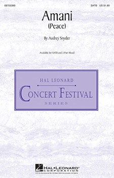 Amani - Peace by Snyder Audrey for SATB