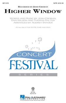 Higher Window by Salter Thomas - Snyder Audrey - Josh Groban for ShowTrax CD