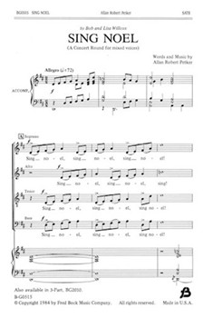 Sing Noel by Petker Allan Robert for SATB and Piano