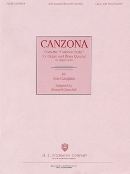 Canzona From The Folkloric Suite by Langlais Jean - Danchik - for Brass Quartet w/