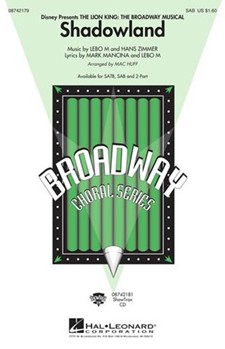 Shadowland by Lion King - Huff Mac - for SAB and Piano