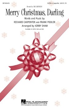 Merry Christmas Darling by Carpenters - Shaw Kirby - for SAB a cappella