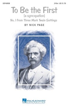 To Be The First by Page Nick for 2-Part