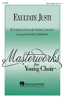 Exultate Justi by Viadana Lodovico Grossi da - Robinson Russell L - for 3-Part Mixed
