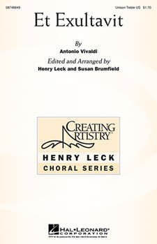 Et Exultavit by Vivaldi Antonio Lucio - Leck/brumfield - for Unison