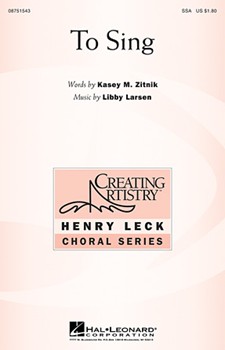 To Sing by Larsen Libfor SSA