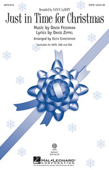 Just In Time For Christmas by - Christopher Keith - Nancy Lamott for SAB and Piano
