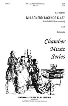 Mi Lagnero Tacendo by Mozart Wolfgang Amadeus - Carl Robert - for SAB and Piano