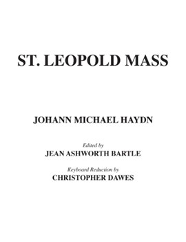 St. Leopold Mass by Haydn Michael for SSA