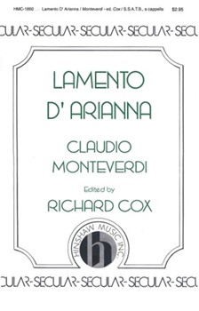 Lamento D'arianna by Monteverdi Claudio - Cox Richard - for SATB a cappella