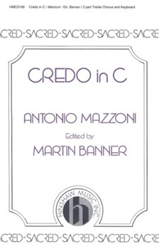 Credo In C by Mazzoni Antonio - Banner Martin - for SA and Piano