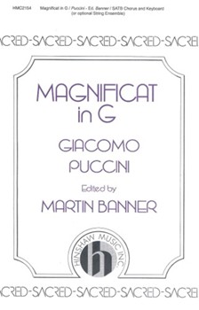 Magnificat In G by Puccini Giacomo - Banner Martin - for SATB