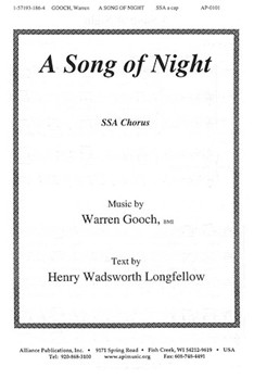 Song Of Night by Gooch Warren for SSA a cappella