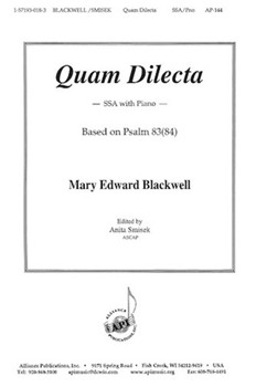 Quam Dilecta - Ssa-pno by Blackwell Mary Edward - Smisek Anita - for SSA