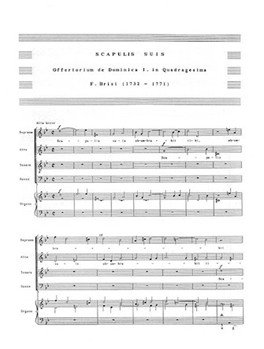 Scapulis Suis by Brixi Frantisek for SATB