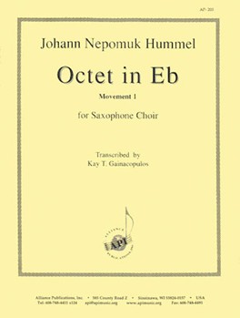Octet In E-flat by Hummel Johann Nepomuk - Gainacopulus Kay - for Saxophone Octet