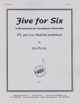 Five For Six by Pavel Jan for Saxophone Sextet