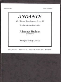Andante-mvt 2 Symph 3 Opus 90 - Set by for