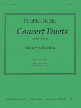 Concert Duets by Belcke Friedrich - Blahnik Joel - for Trombone Duet