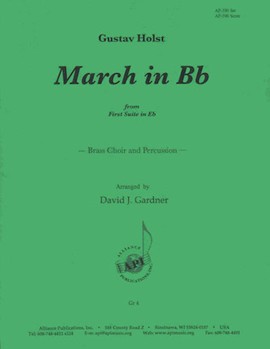 March in B-flat by Holst Gustav - Gardner David - for Brass Nonet w/ Percussion