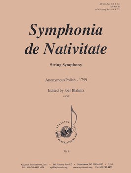 Symphonia De Nativitate by Anonymous - Blahnik - for String Orchestra