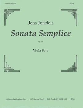 Sonata Semplice Op. 98 - Solo Viola by for