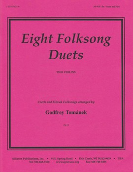 8 Folksong Duets by - Tomanek - for Violin Duet