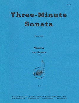 Three Minute Sonata - Pno Solo by Dunker Amy for