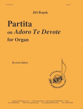 Partita On Adoro Te Devote For Organ Rev. Ed by for