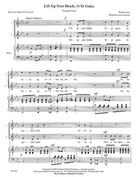 Lift Up Your Heads O Ye Gates - Sa by Frank Lynes - Smisek Anita - for