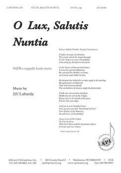 O Lux Salutis Nuntia by Laburda Jiri for SATB a cappella