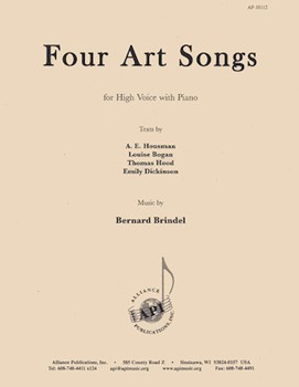Four Art Songs By Bernard Brindel - Vocal Solo by for