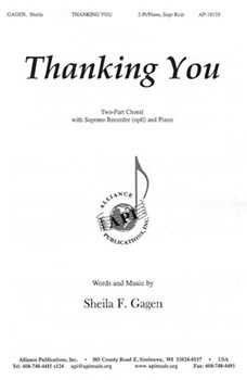 Thanking You by Gagen Sheila for 2-Part