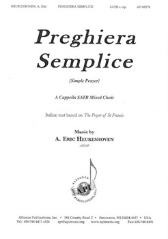 Preghiera Semplice (Simple Prayer) by Heukeshoven A Eric for SATB