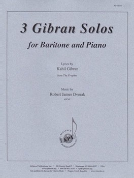 Three Gibran Baritone Solos - Voc Solo-pno by for