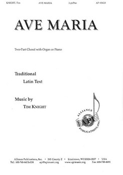 Ave Maria by Knight Tim for 2-Part and Organ