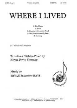 Where I Lived by Hays Bryan Beaumont for SATBdiv/mr
