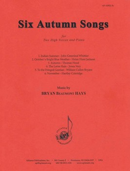 Six Autumn Songs - Voc Duets-pno by for