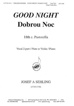 Dobrou Noc/good Night by Sehling Josef - Smisek Anita - for 2-Part