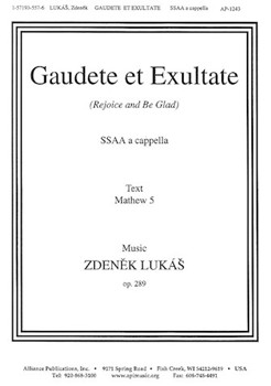 Gaudete Et Exsultate - Ssaa A Cap by Lukas Zdenek for SSAA