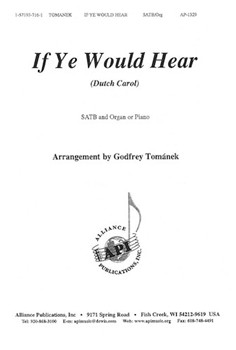 If Ye Would Hear - Satb-pno by Godfrey Tomanek for SATB