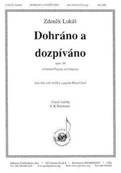 Dohrano A Dozpivano by Lukas Zdenek for SATB a cappella