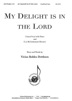 My Delight Is In The Lord - Unis Chr-pno by for