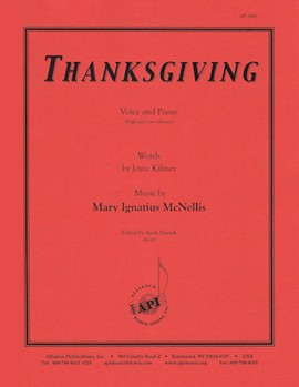 Thanksgiving - Voc Solo-pno by for