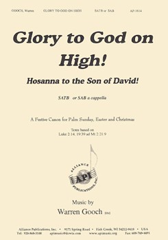 Glory To God-hosanna - Sab Or Satb by Warren Gooch for SAB